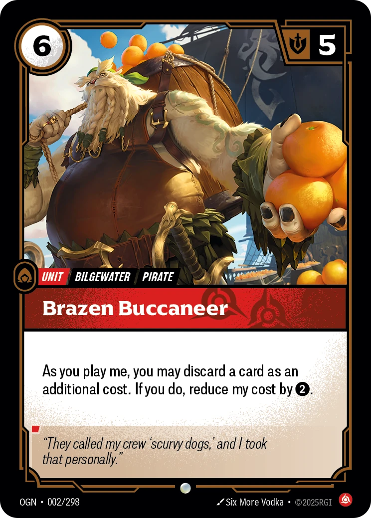 Brazen Buccaneer card artwork