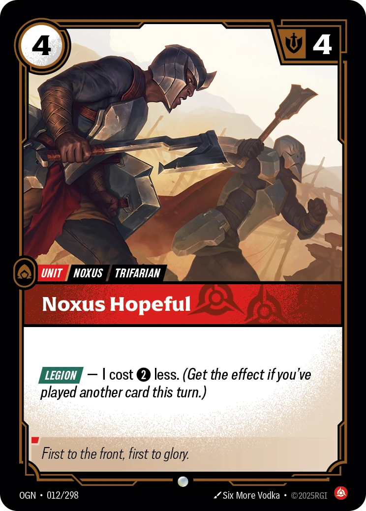 Noxus Hopeful card artwork
