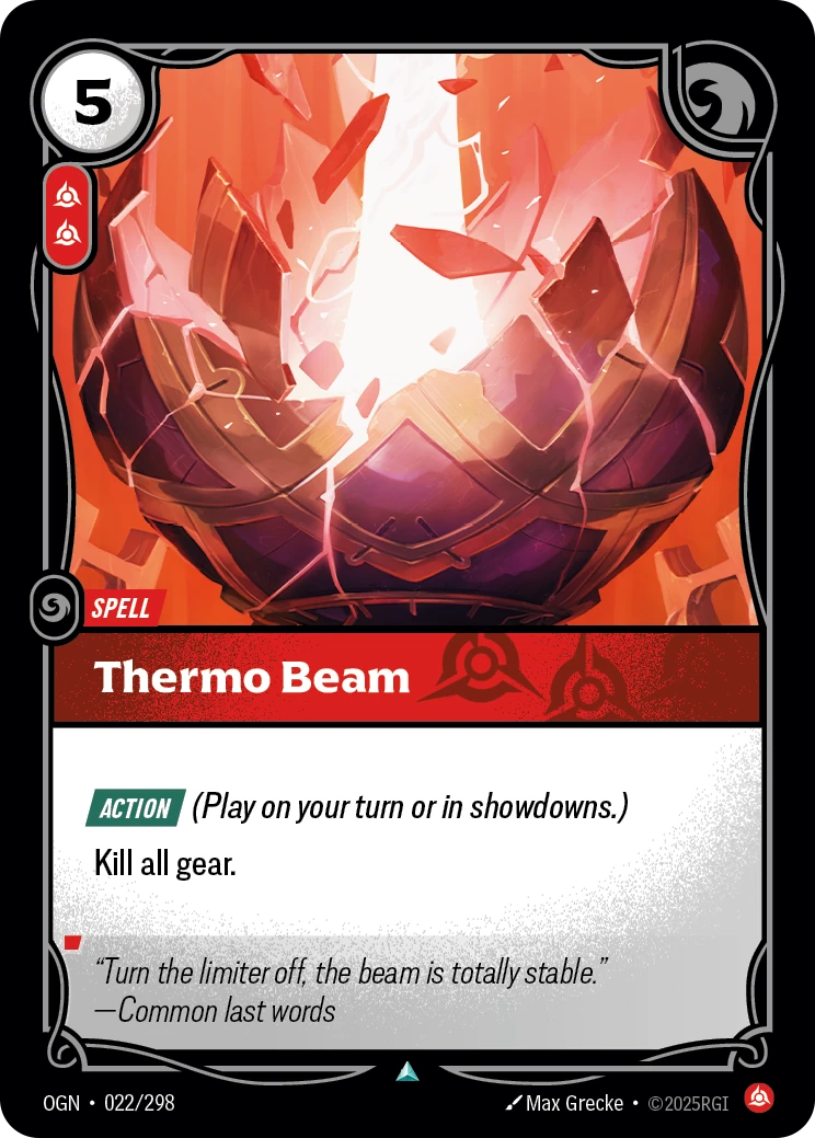Thermo Beam card artwork