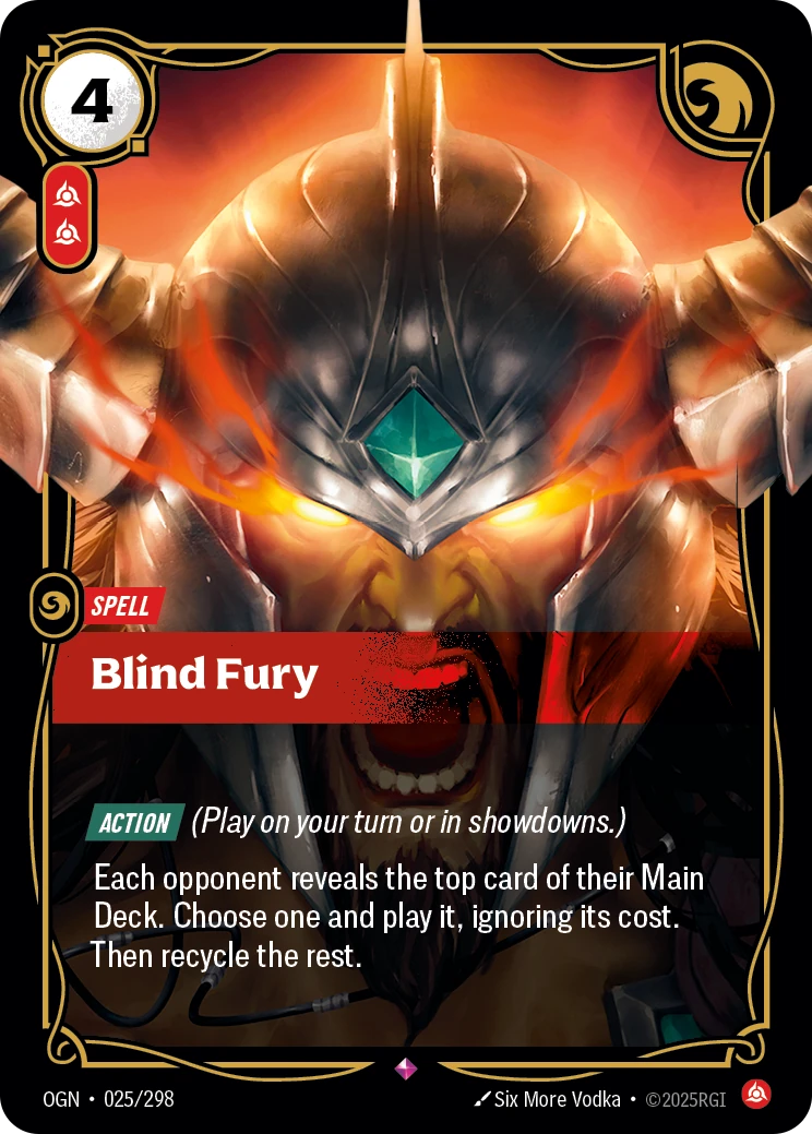 Blind Fury card artwork