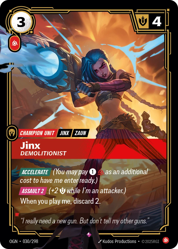 Jinx, Demolitionist card artwork