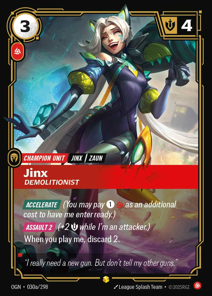 Jinx, Demolitionist card artwork