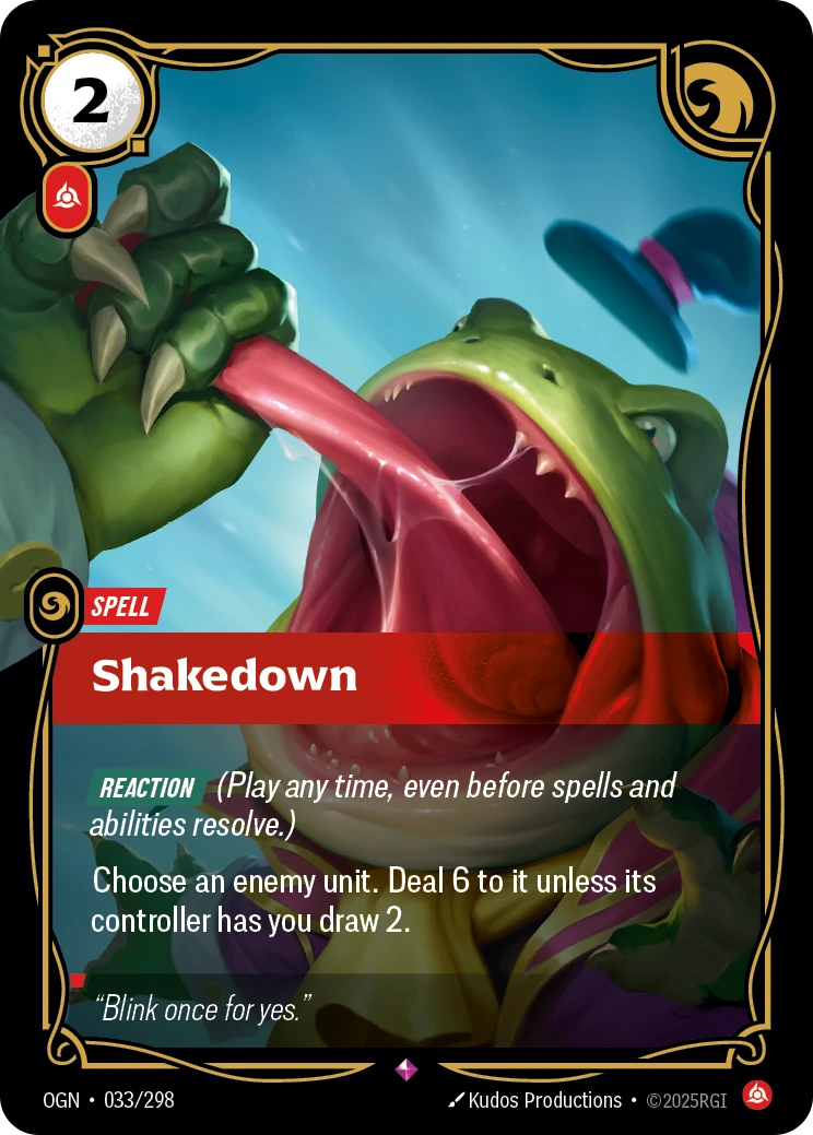 Shakedown card artwork