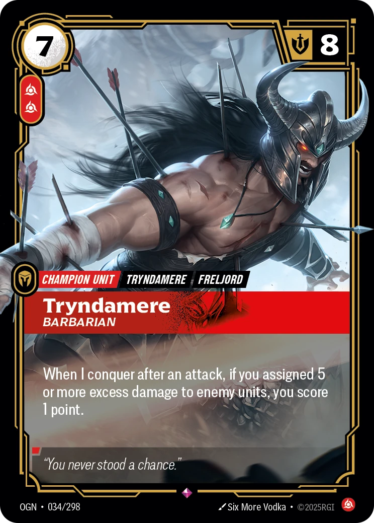 Tryndamere, Barbarian 卡圖