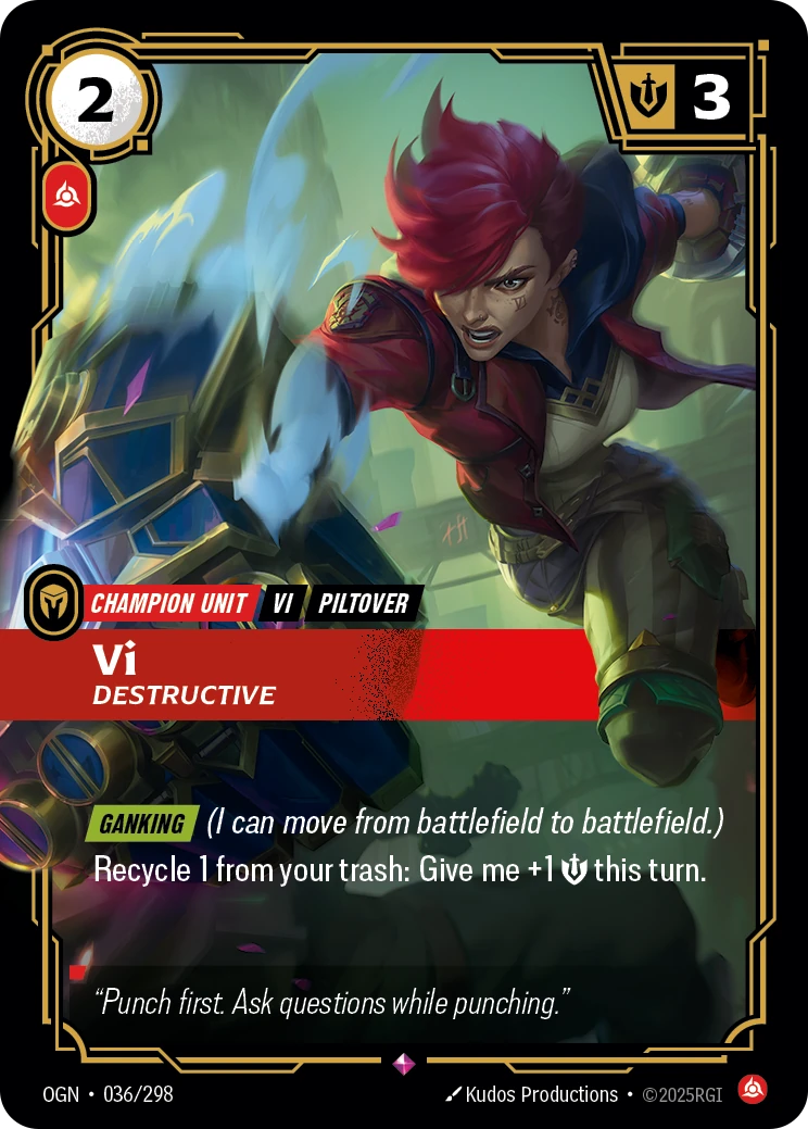 Vi, Destructive 卡圖