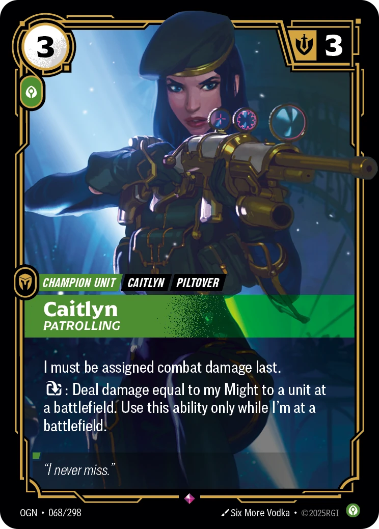 Caitlyn, Patrolling 卡圖