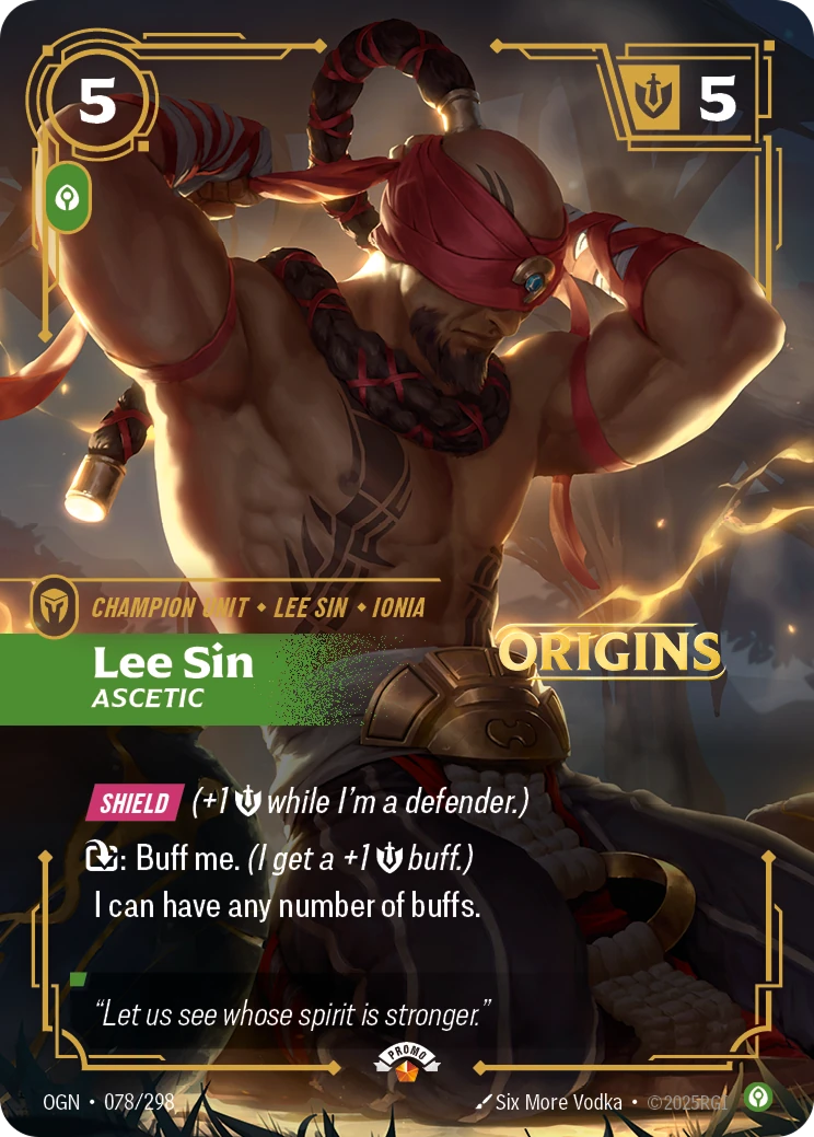 Lee Sin, Ascetic 卡圖