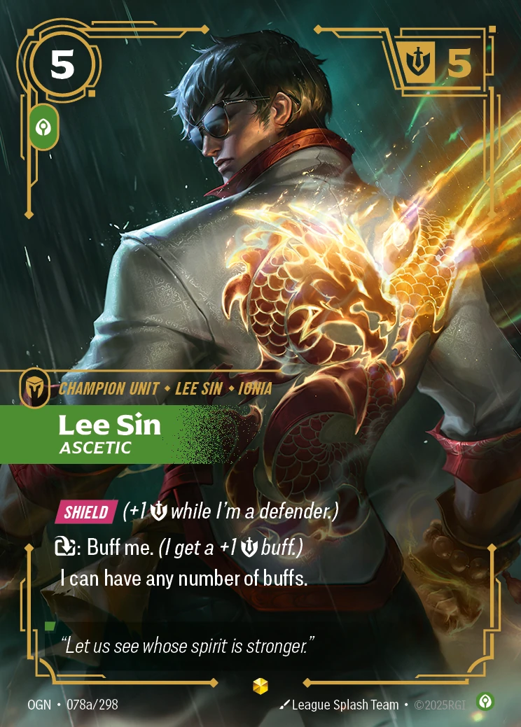 Lee Sin, Ascetic 卡圖