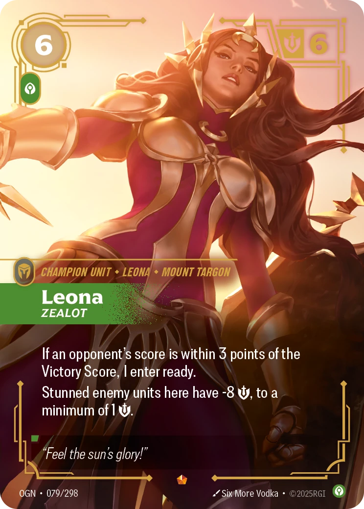 Leona, Zealot 卡圖