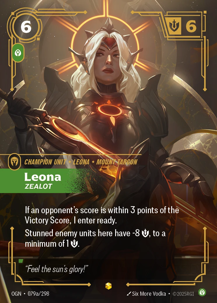 Leona, Zealot 卡圖