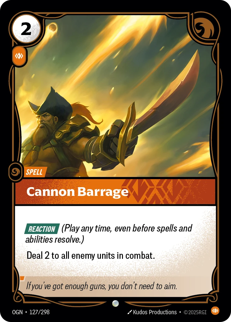 Cannon Barrage 卡圖