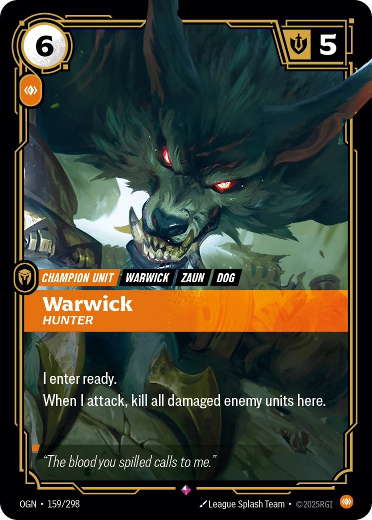 Warwick, Hunter 卡圖