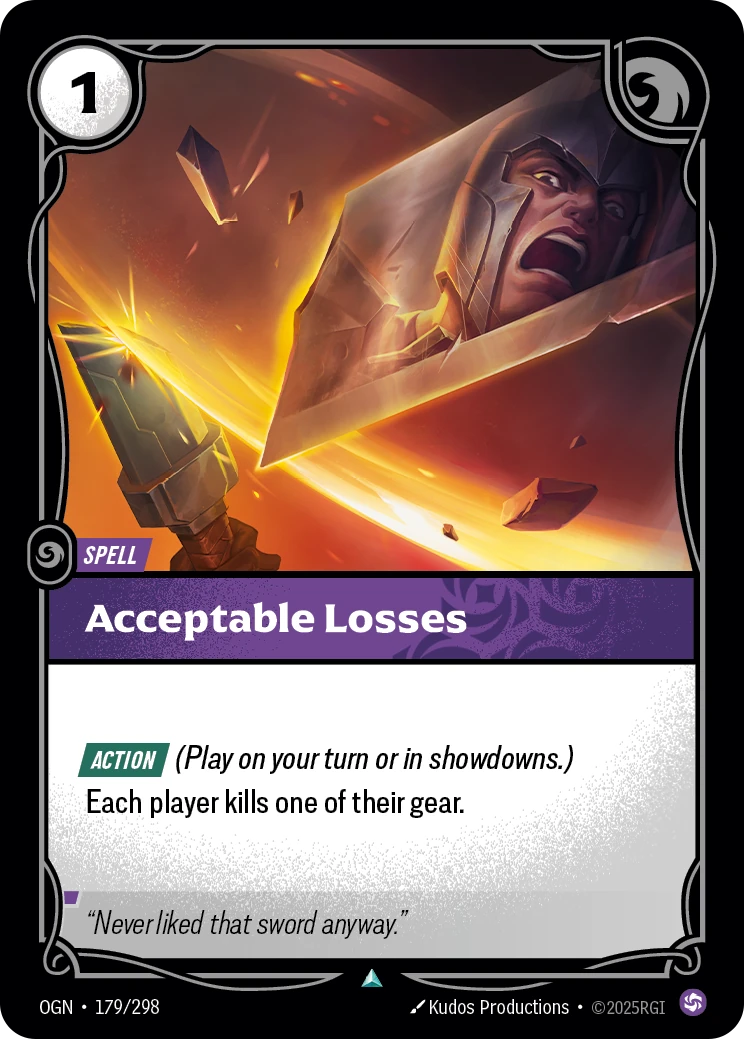 Acceptable Losses 卡圖