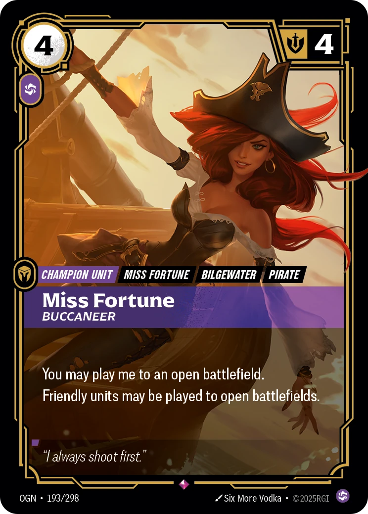 Miss Fortune, Buccaneer 卡圖