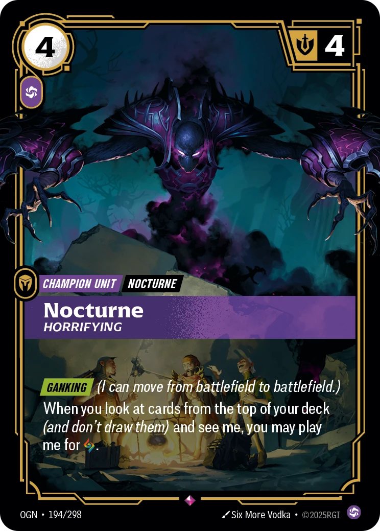 Nocturne, Horrifying 卡圖