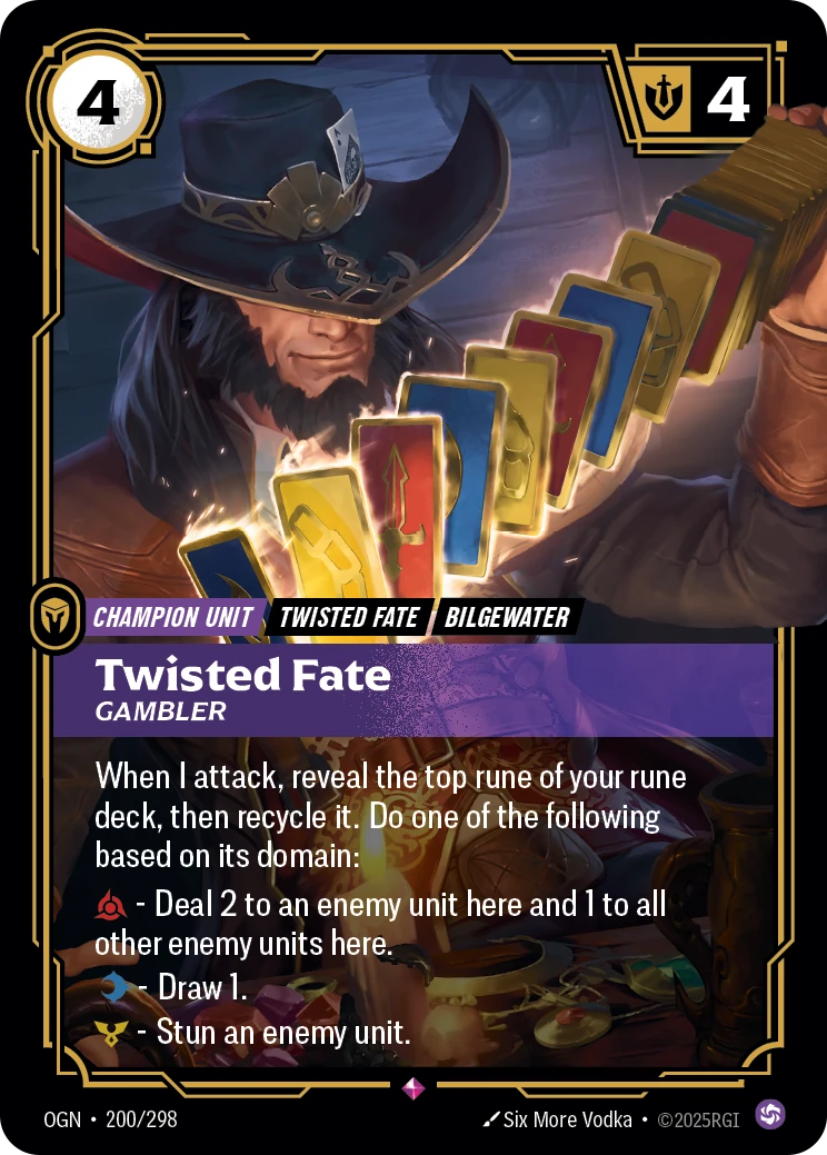 Twisted Fate, Gambler 卡圖