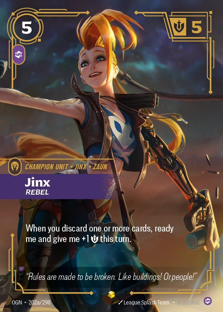 Jinx, Rebel 卡圖