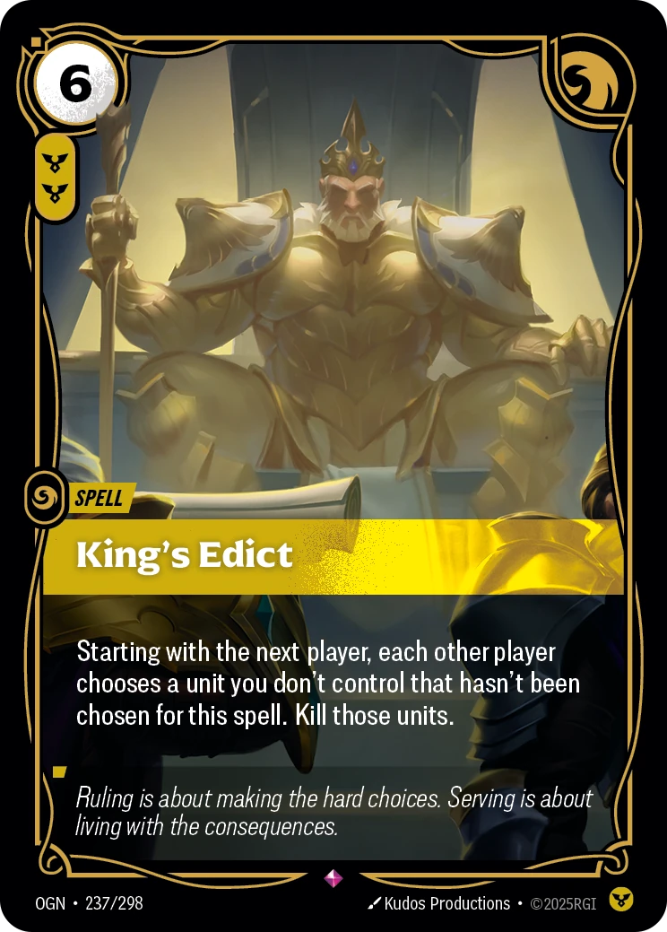 King's Edict 卡圖