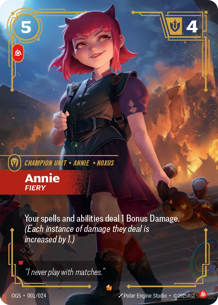 Annie, Fiery 卡圖