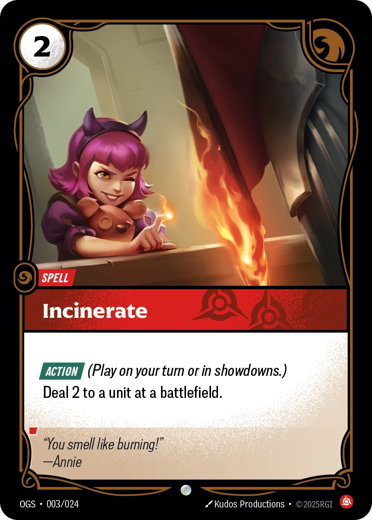 Incinerate 卡圖