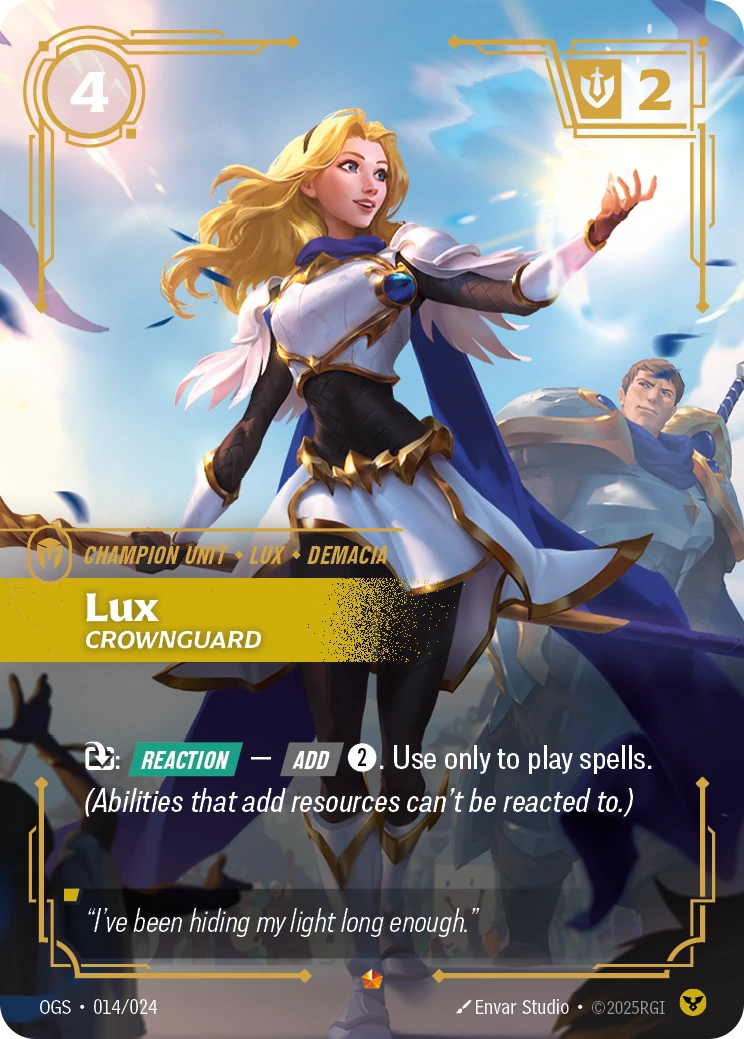 Lux, Crownguard 卡圖