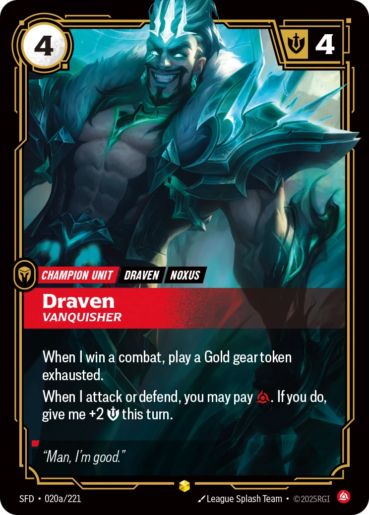 Draven, Vanquisher 卡圖