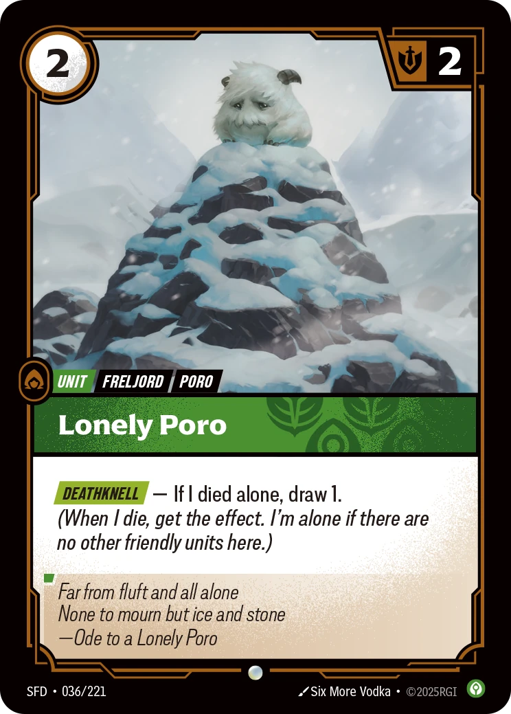 Lonely Poro 卡圖