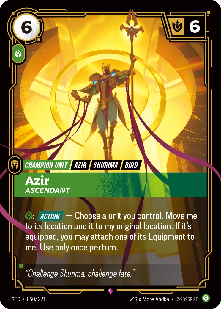 Azir, Ascendant 卡圖