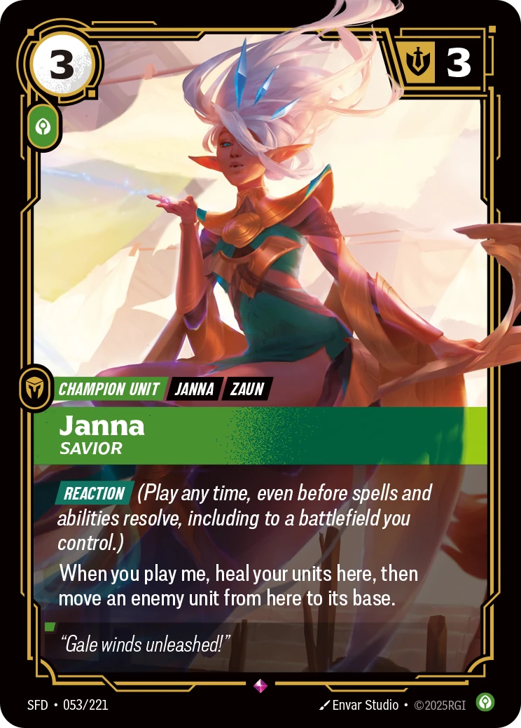 Janna, Savior 卡圖