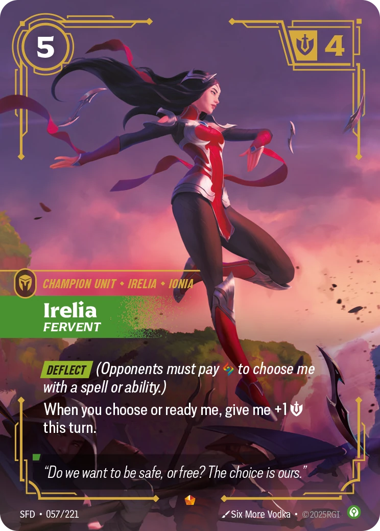Irelia, Fervent 卡圖