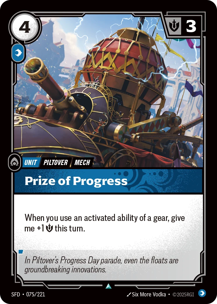 Prize of Progress 卡圖