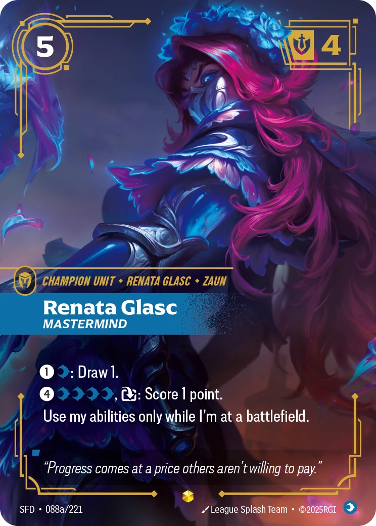 Renata Glasc, Mastermind 卡圖