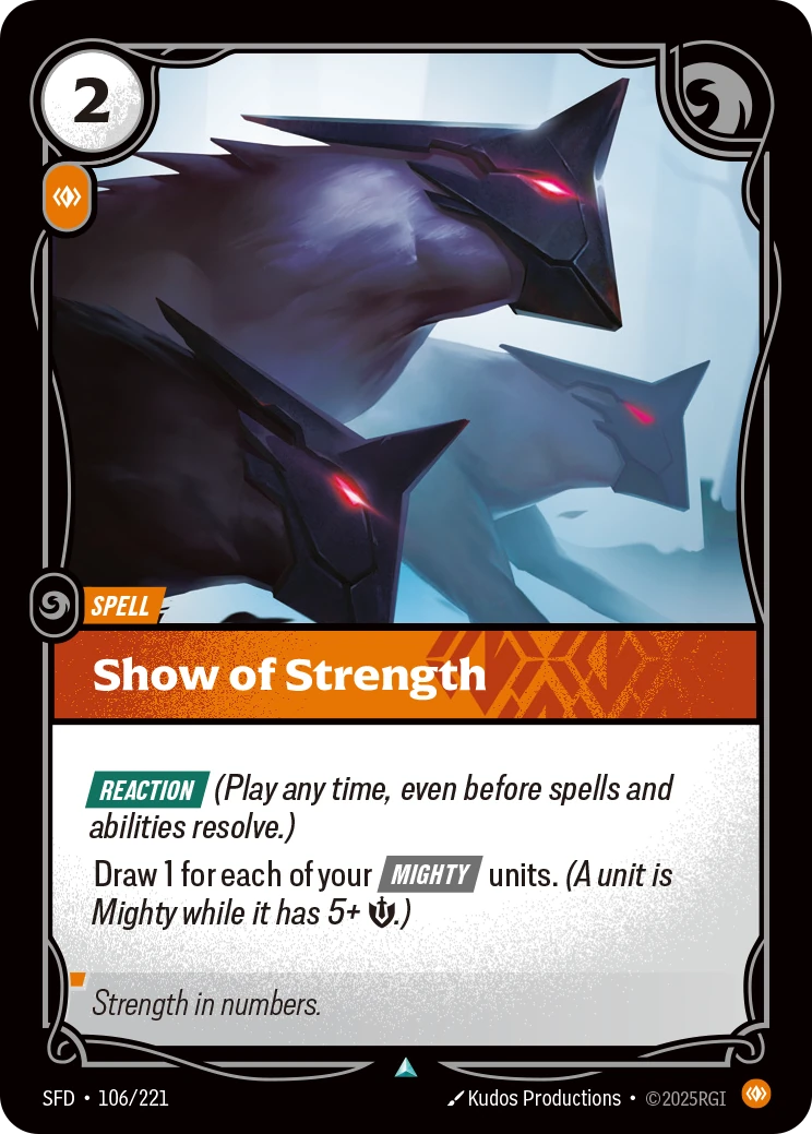 Show of Strength 卡圖