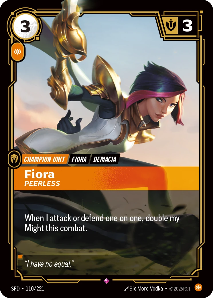 Fiora, Peerless 卡圖