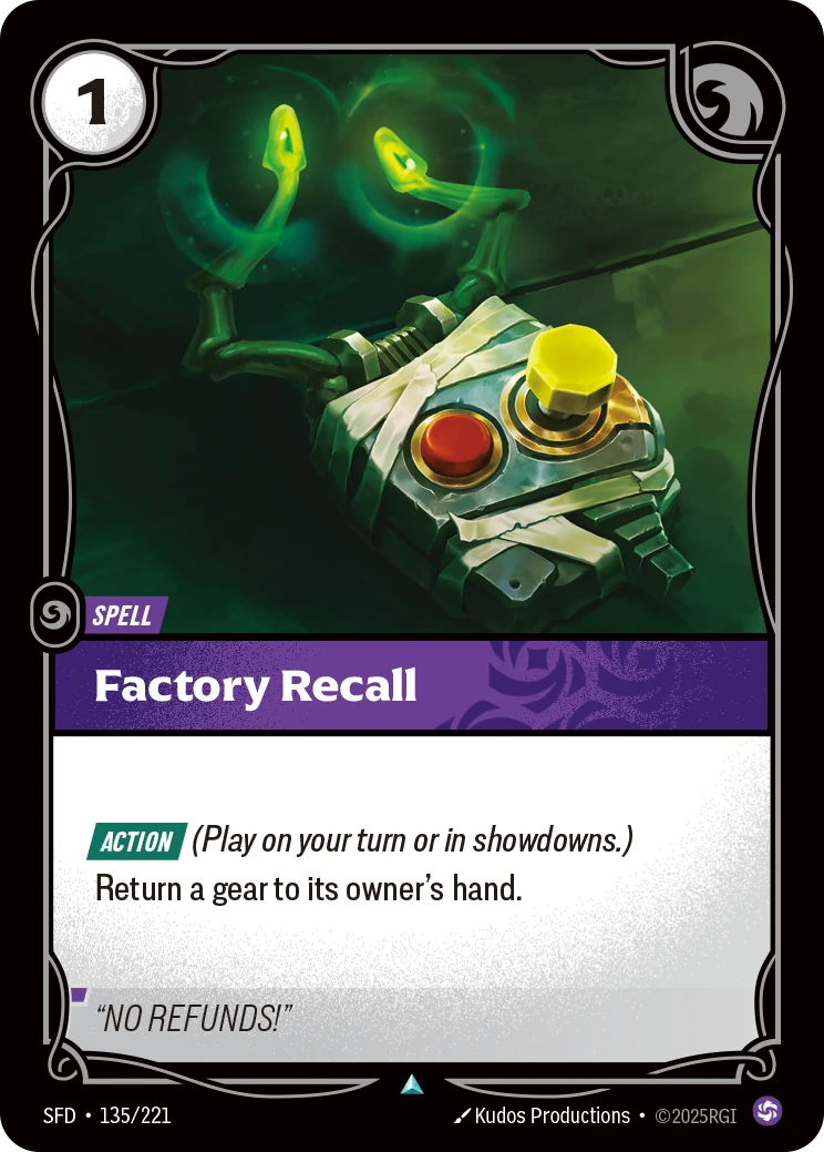 Factory Recall 卡圖