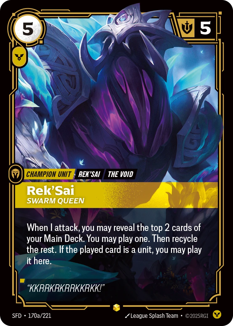 Rek'Sai, Swarm Queen 卡圖