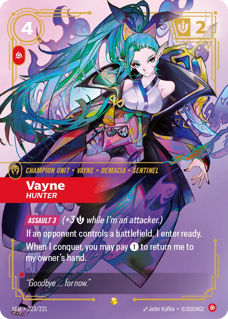 Vayne, Hunter 卡圖