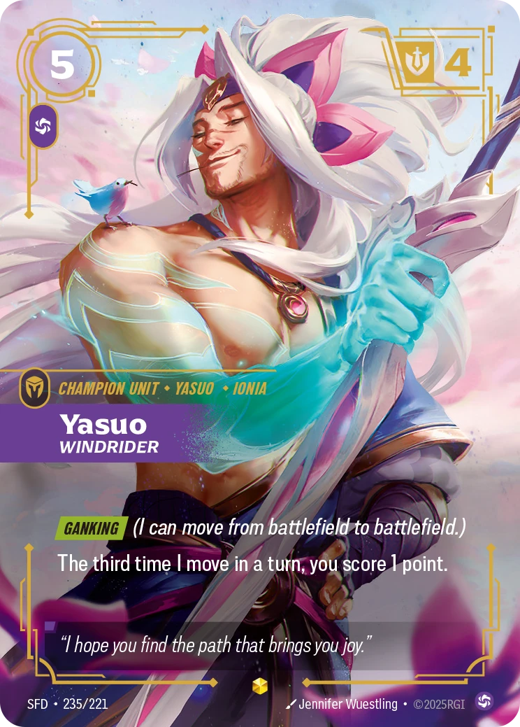 Yasuo, Windrider 卡圖