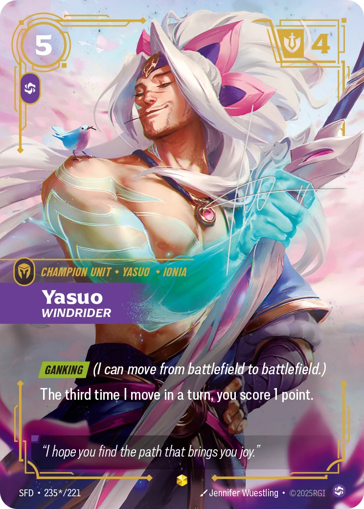 Yasuo, Windrider 卡圖