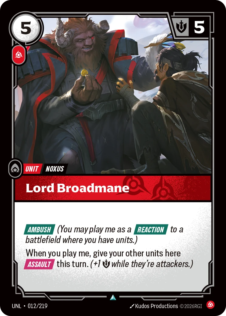 Lord Broadmane 卡圖