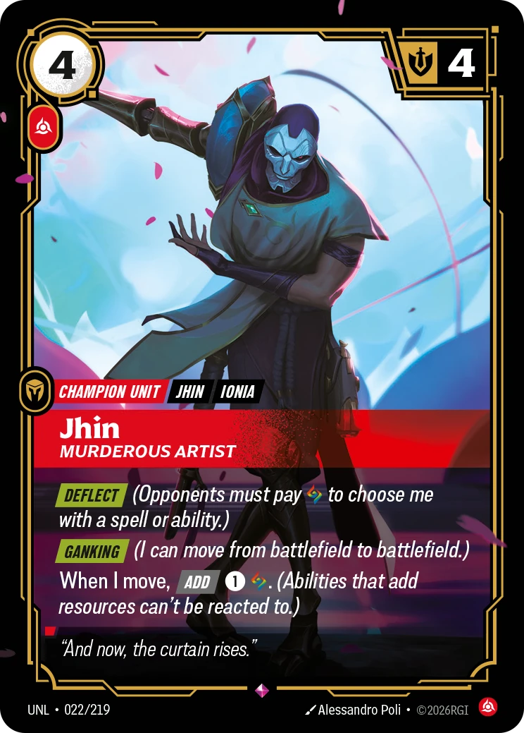 Jhin, Murderous Artist 卡圖