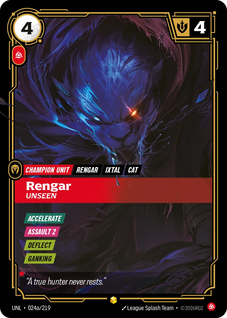Rengar, Unseen 卡圖