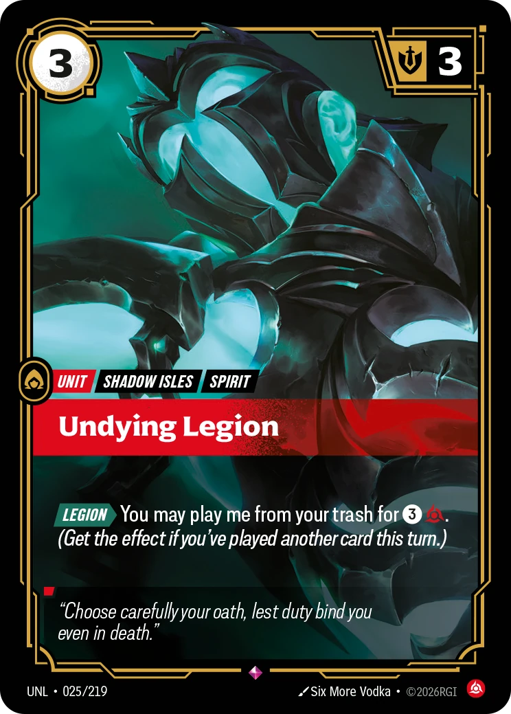 Undying Legion 卡圖
