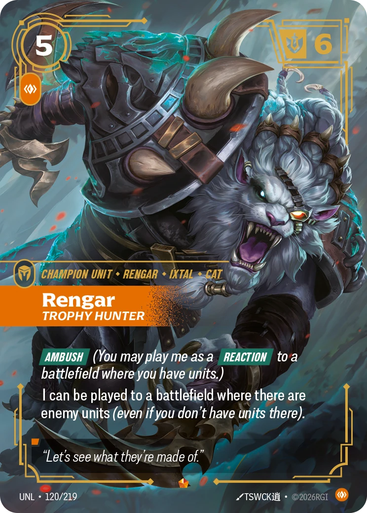 Rengar, Trophy Hunter 卡圖