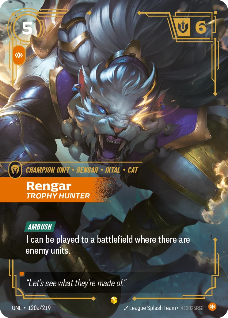 Rengar, Trophy Hunter 卡圖