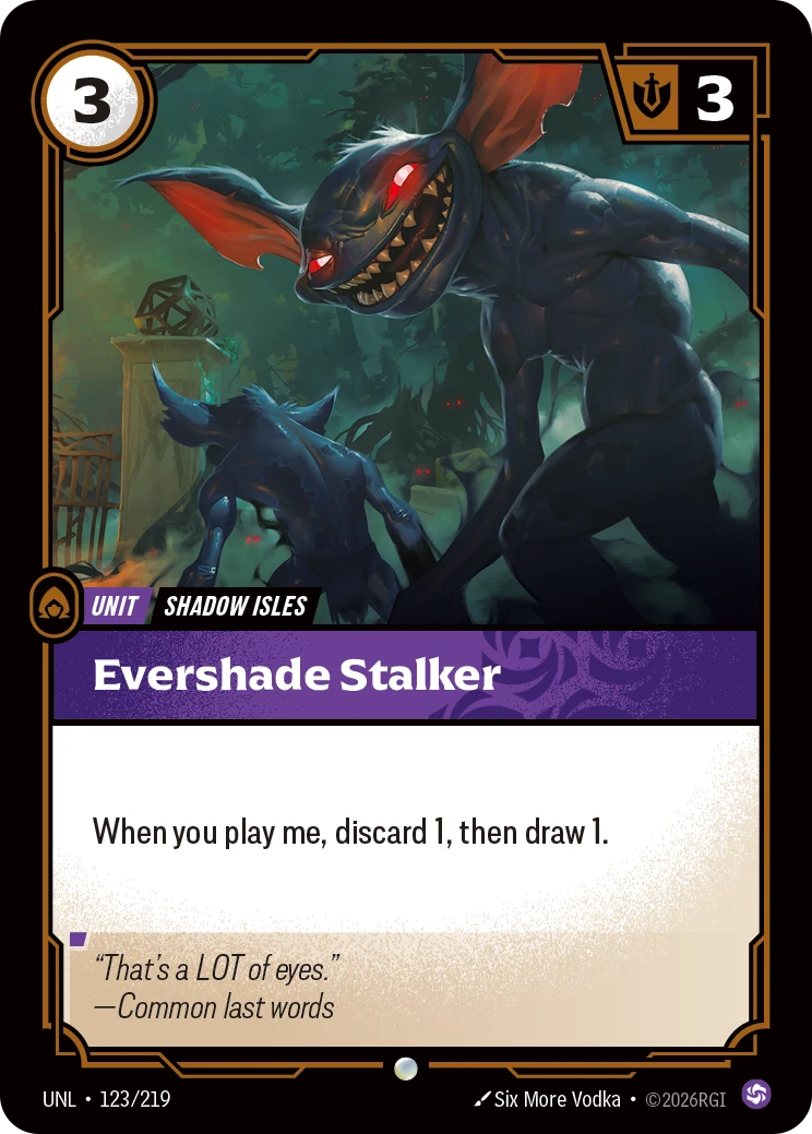Evershade Stalker 卡圖