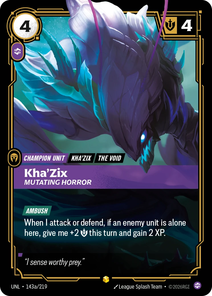 Kha'Zix, Mutating Horror 卡圖