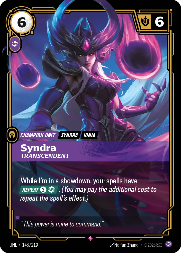 Syndra, Transcendent 卡圖