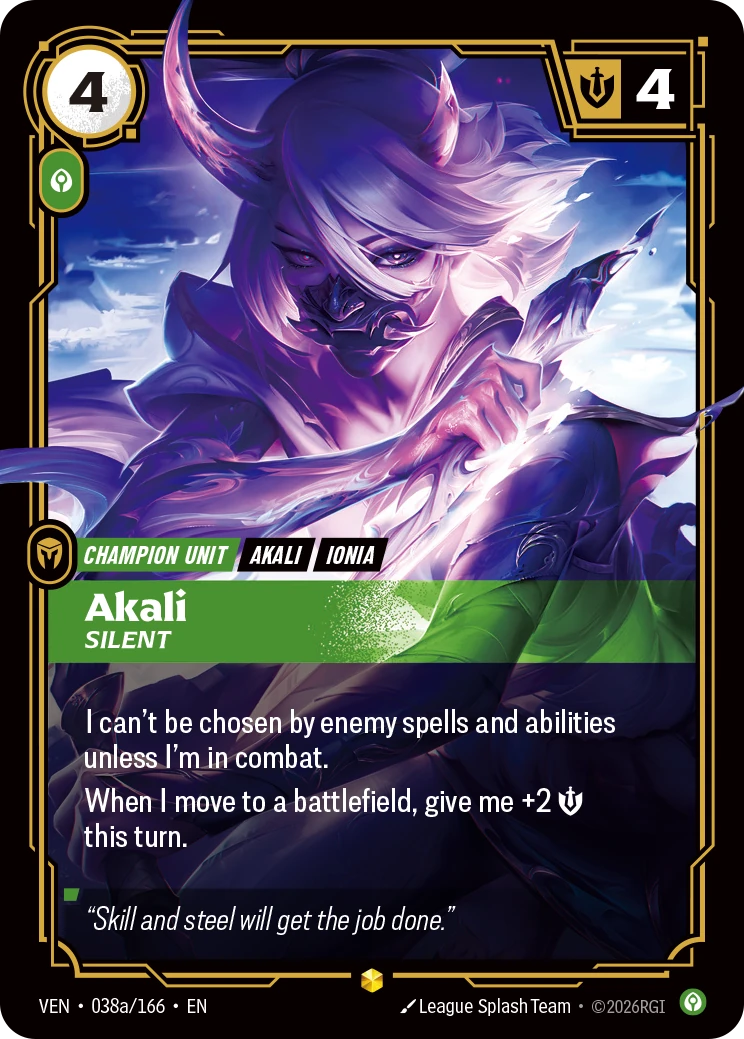 Akali, Silent 卡圖