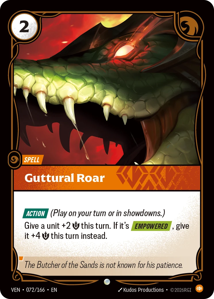 Guttural Roar 卡圖
